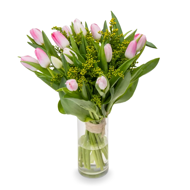 Kytice růžových tulipánů